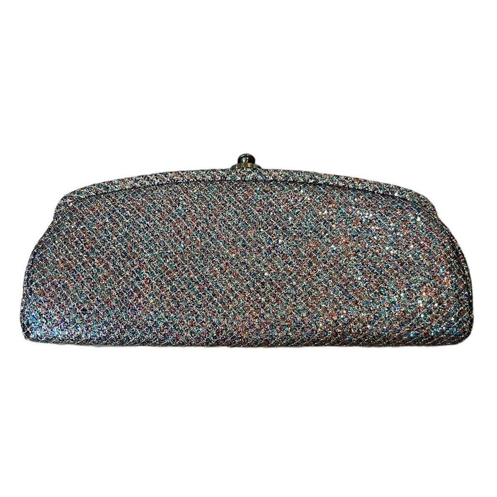 Vintage Evening Sparkly Handbag Purse Clutch Gold Multicolor 11.25” Retro 60s